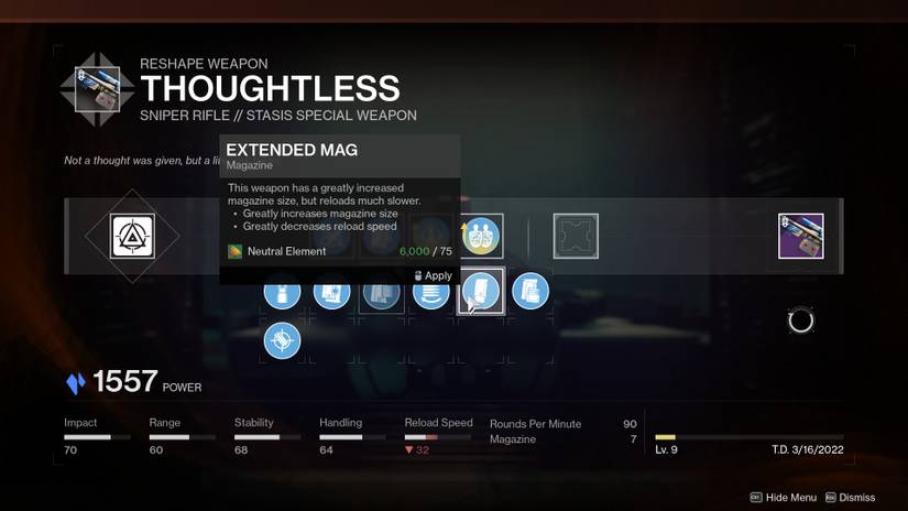 destiny 2 guide god roll thoughtless sniper rifle best dps options palmyra-b boss damage raids most powerful perks enhanced traits