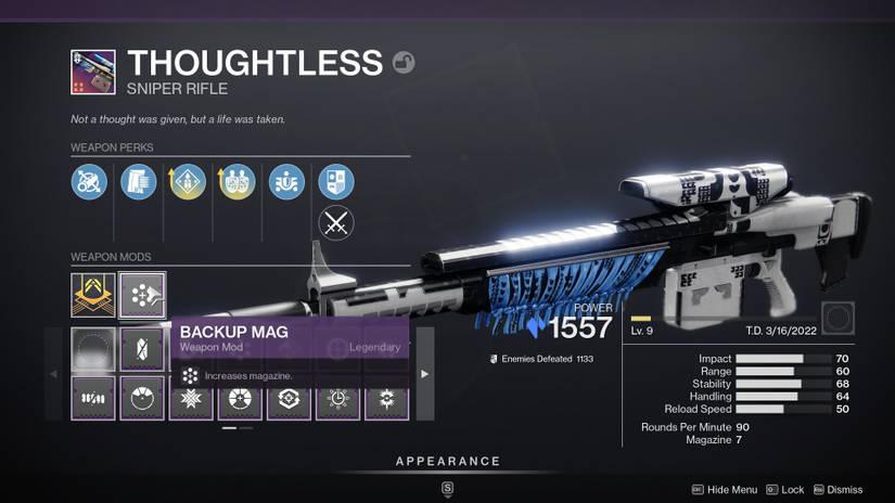 destiny 2 guide god roll thoughtless sniper rifle best dps options palmyra-b boss damage raids most powerful perks enhanced traits