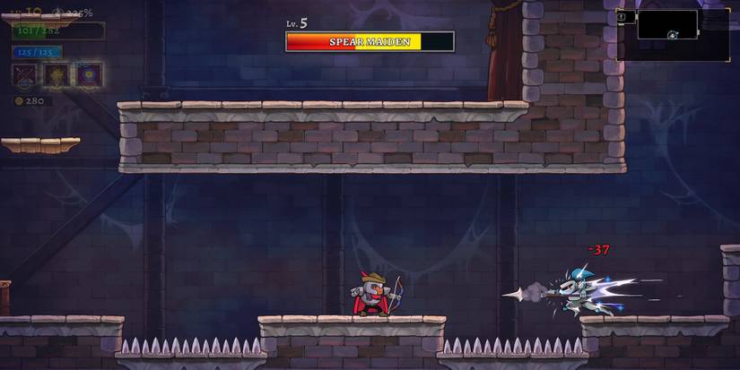 Fighting enemies in Rogue Legacy 2
