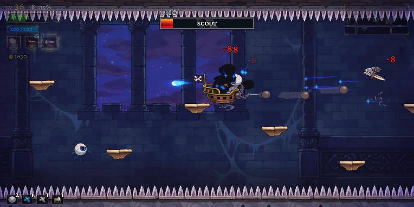 Fighting enemies in Rogue Legacy 2