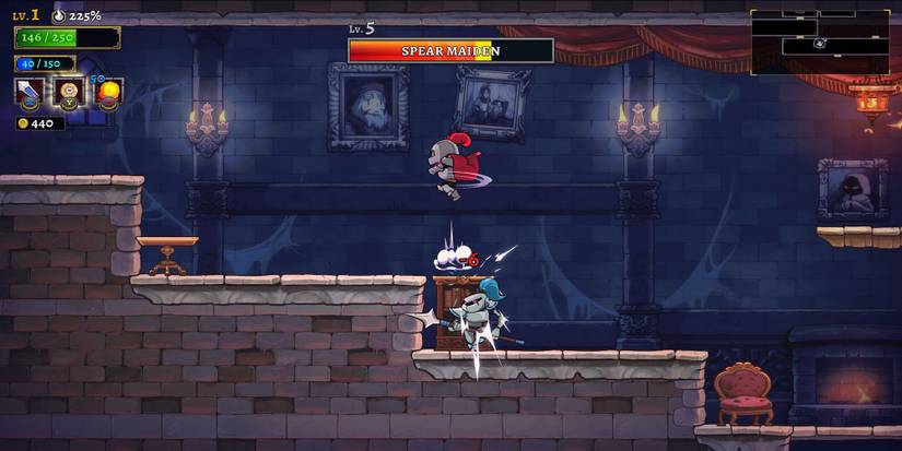 Fighting enemies in Rogue Legacy 2