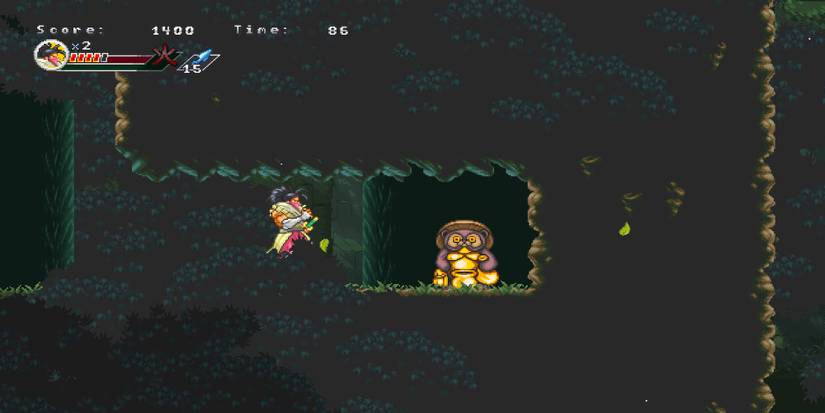 Exploring a level in Ganryu 2 Hakuma Kojiro