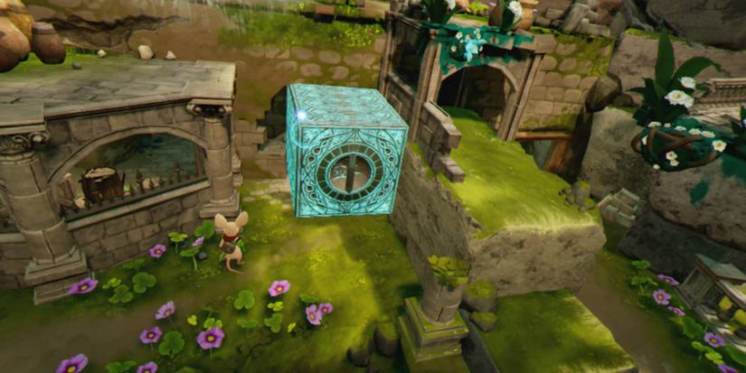 Exploring a level in Moss Book 2