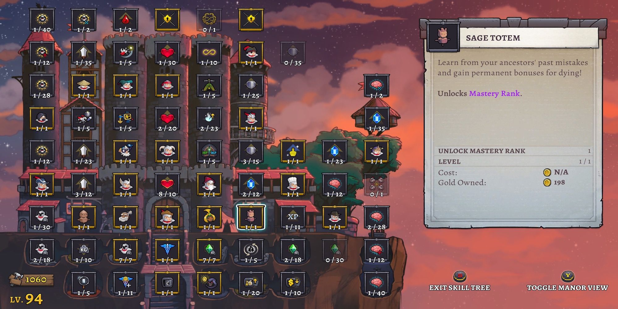 The Sage Totem castle upgrade in Rogue Legacy 2