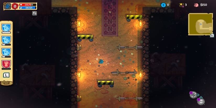 Exploring a dungeon in Nobody Saves the World