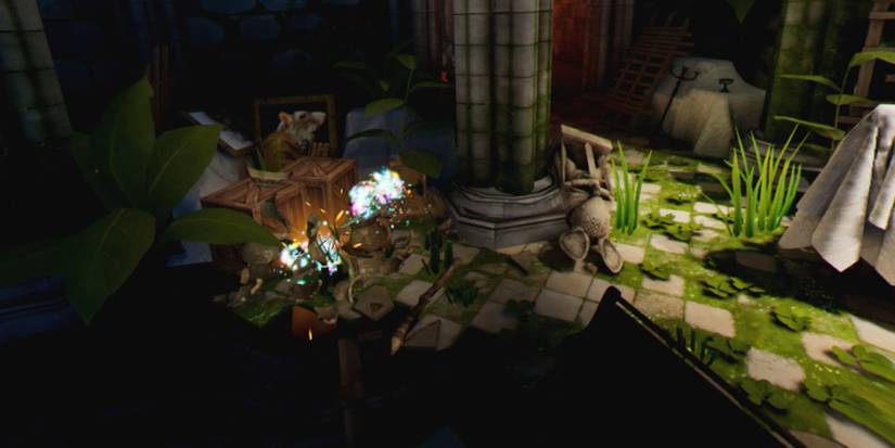 Smashing crates in Moss Book 2