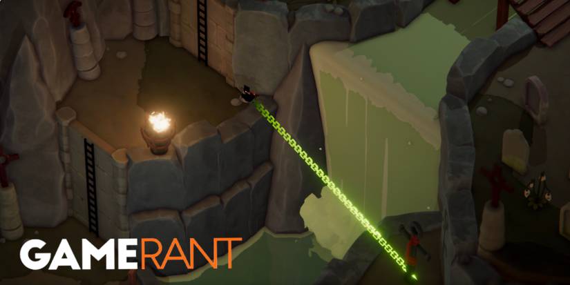 Death's Door using the hookshot to reach the Token of Death