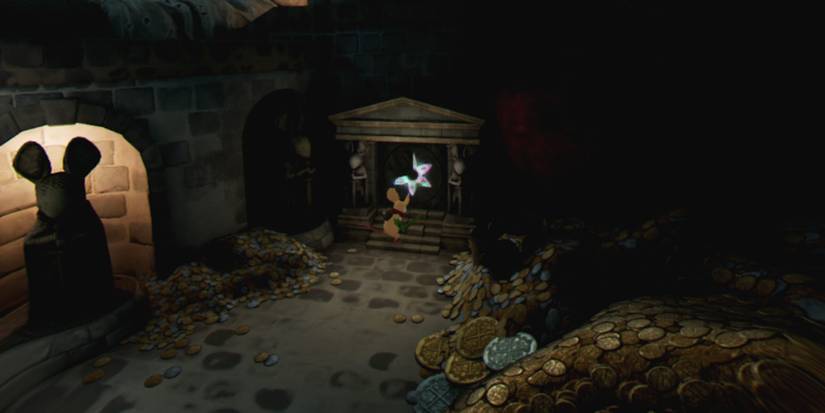 Exploring a level in Moss Book 2