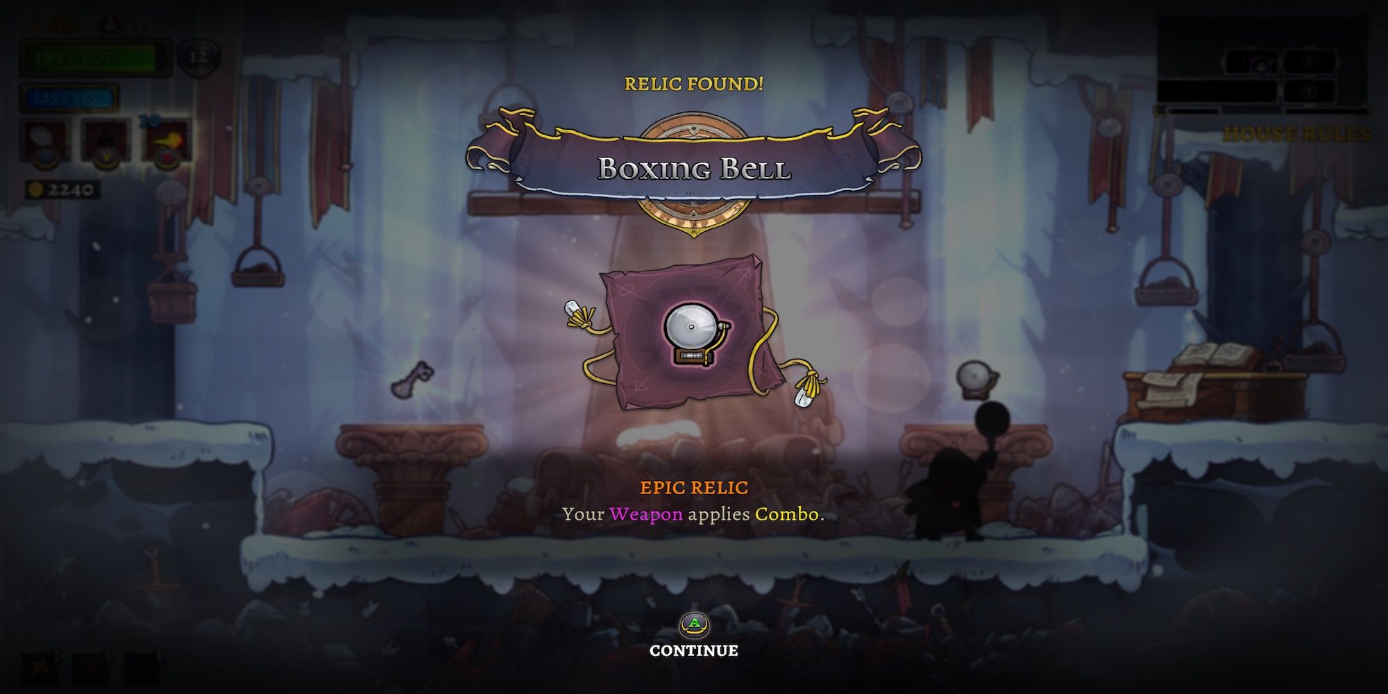 The Boxing Bell relic in Rogue Legacy 2