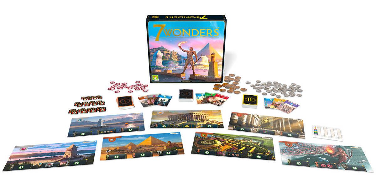 7 Wonders box and components