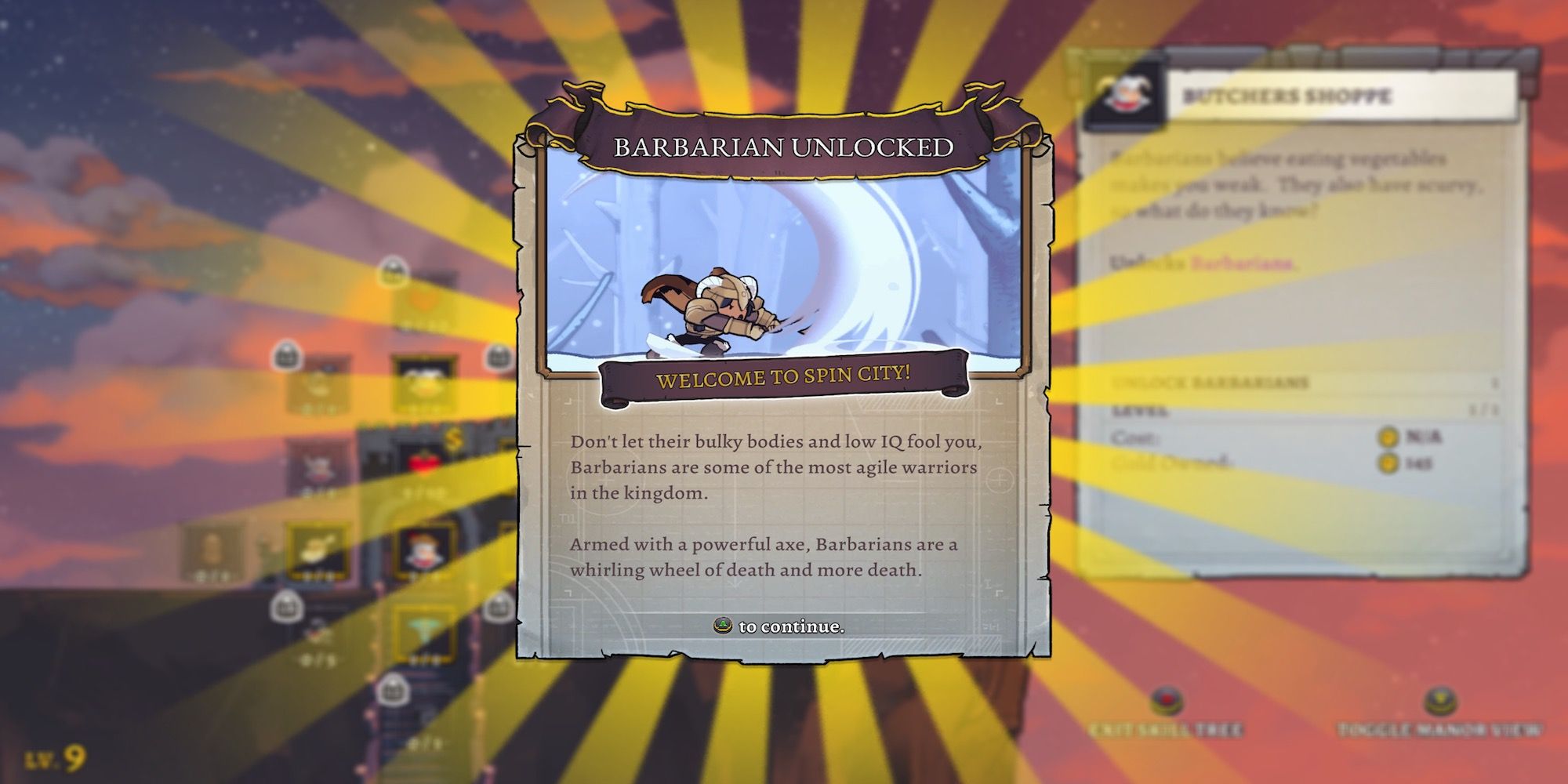 The Barbarian class unlock in Rogue Legacy 2