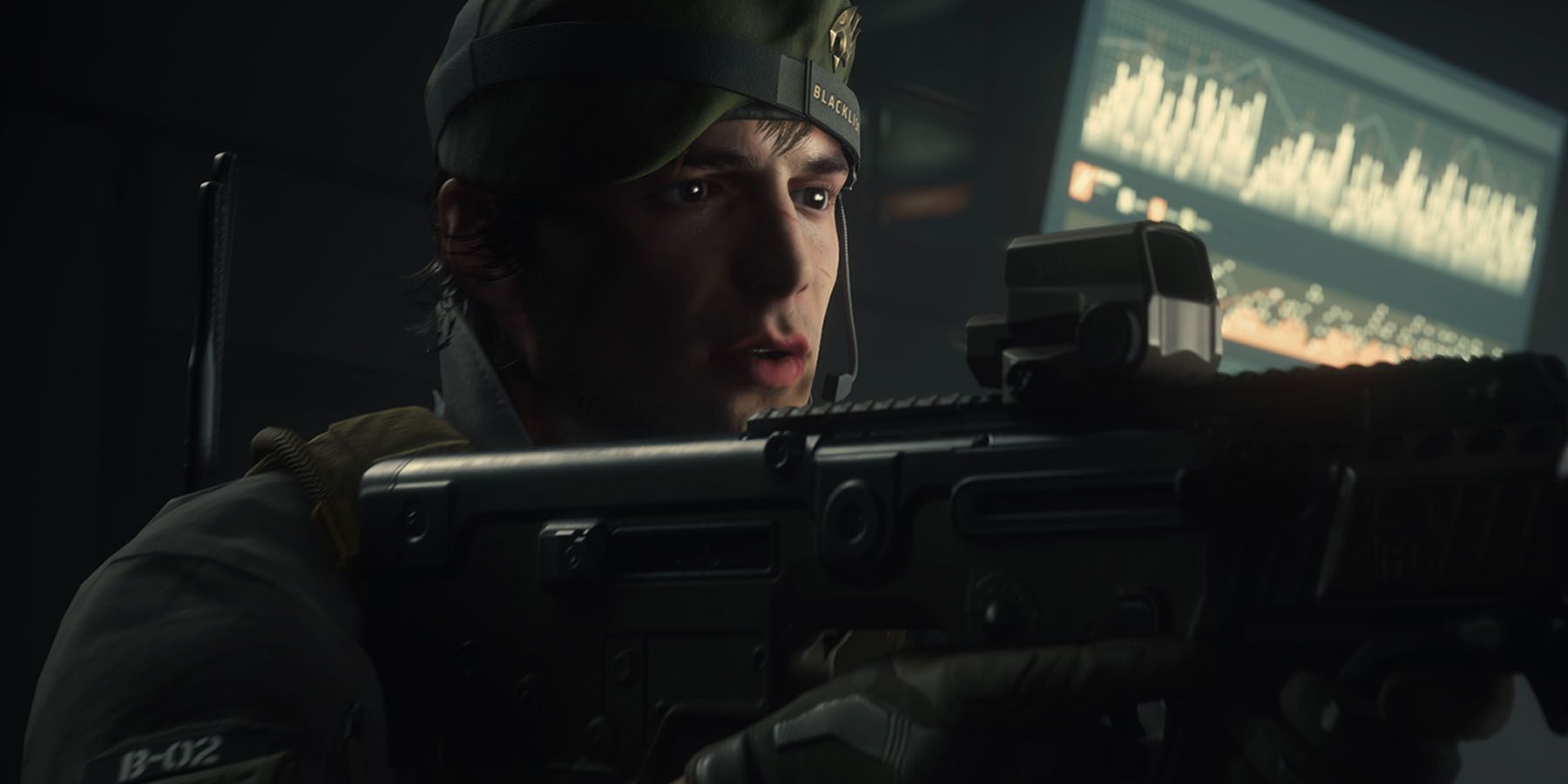 A Crossfire X player with a rifle