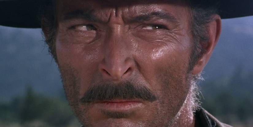 A closeup of Lee Van Cleef in The Good, the Bad, and the Ugly