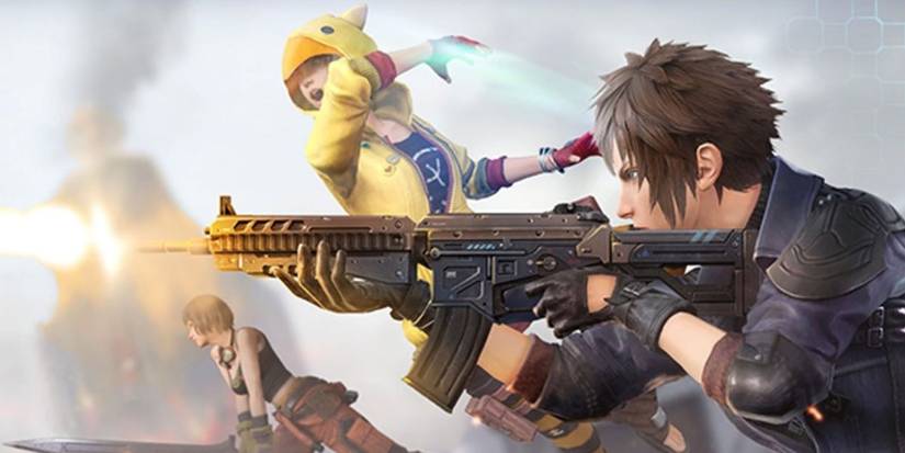 A group of players fighting