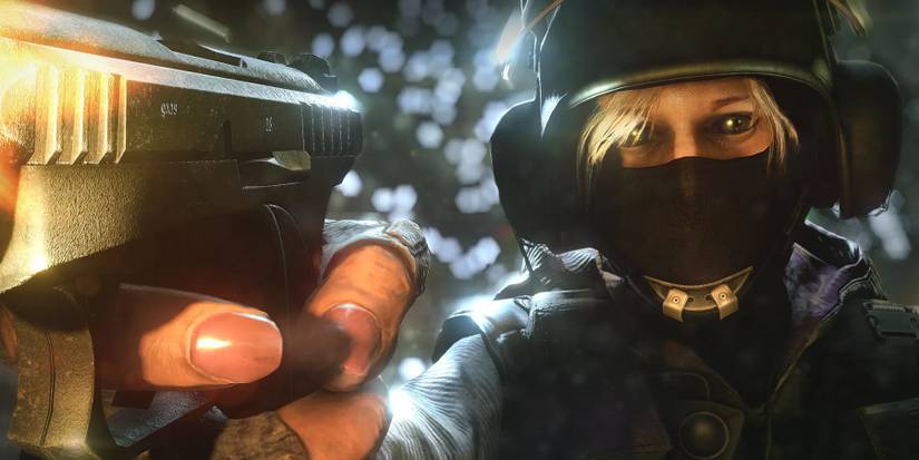 Rainbow Six Siege A player aiming a pistol precisely