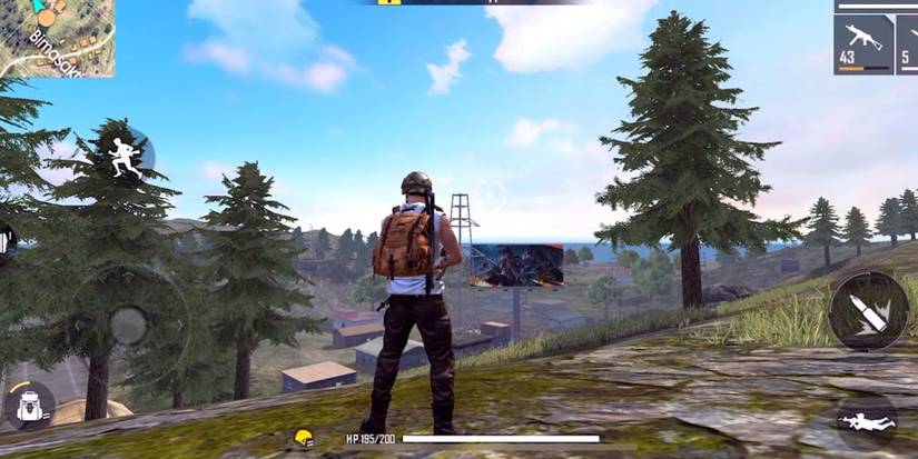 A player exploring the area