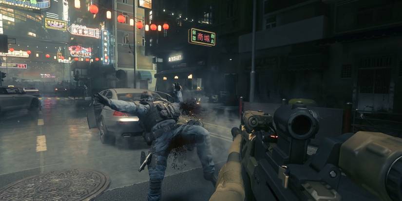 A player shooting another player in Crossfire X