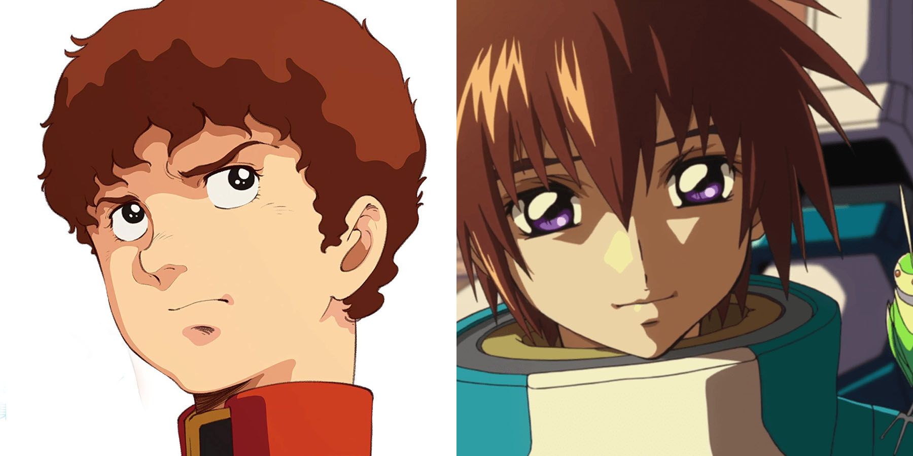 Amuro Ray of Mobile Suit Gundam and Kira Yamato of Gundam SEED