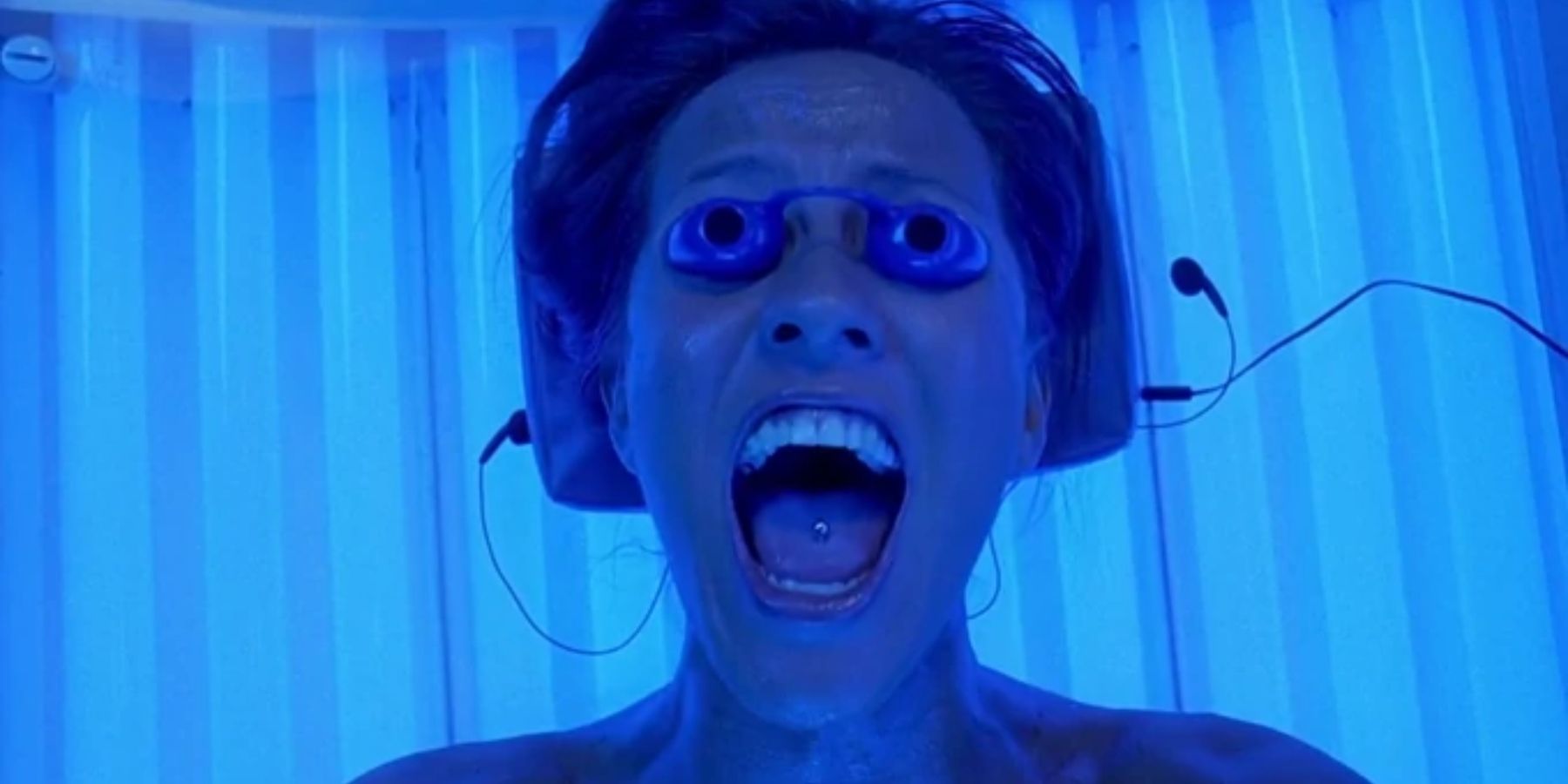 Ashlyn screaming during her tanning bed death scene in Final Destination 3