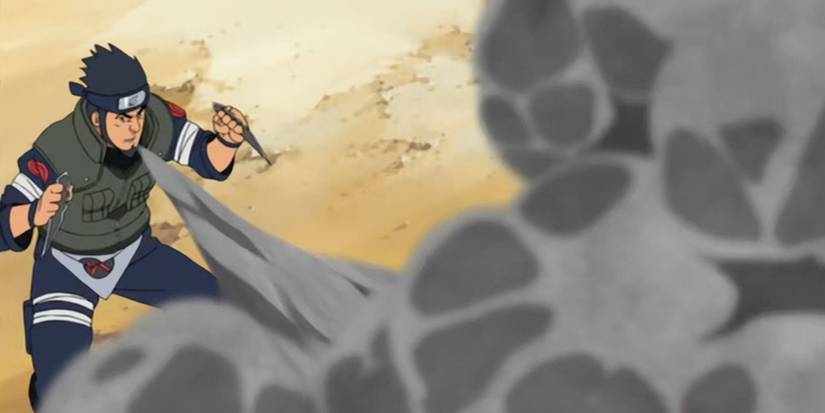 Asuma using Ash Pile Burning vs Hidan