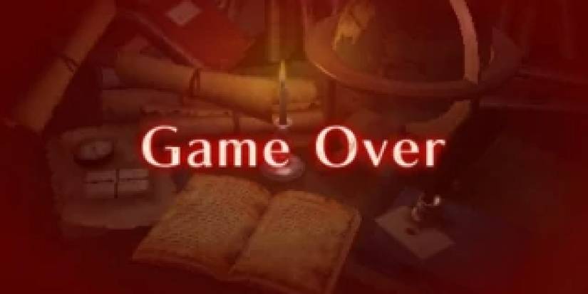 The game over screen in Fire Emblem Awakening