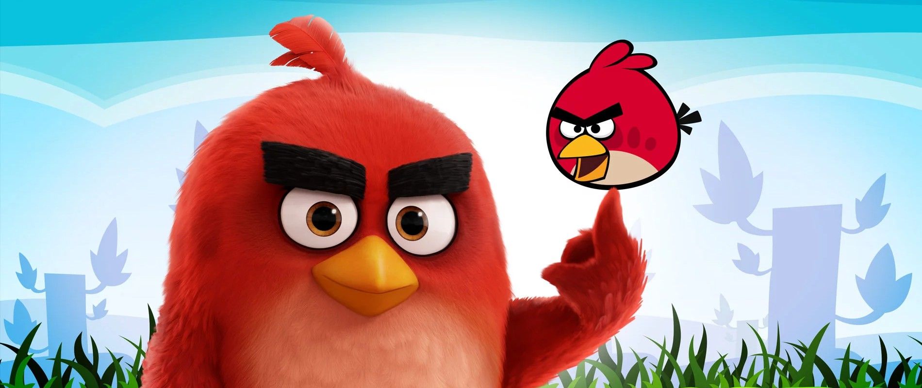 old and new red from angry birds