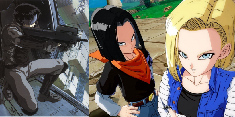 Android 17, Android 18 and Motoko Kusanag