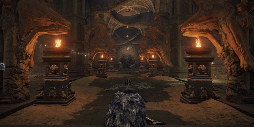 Inside The Bestial Sanctum With The Beast Clergyman In the Centre Distance