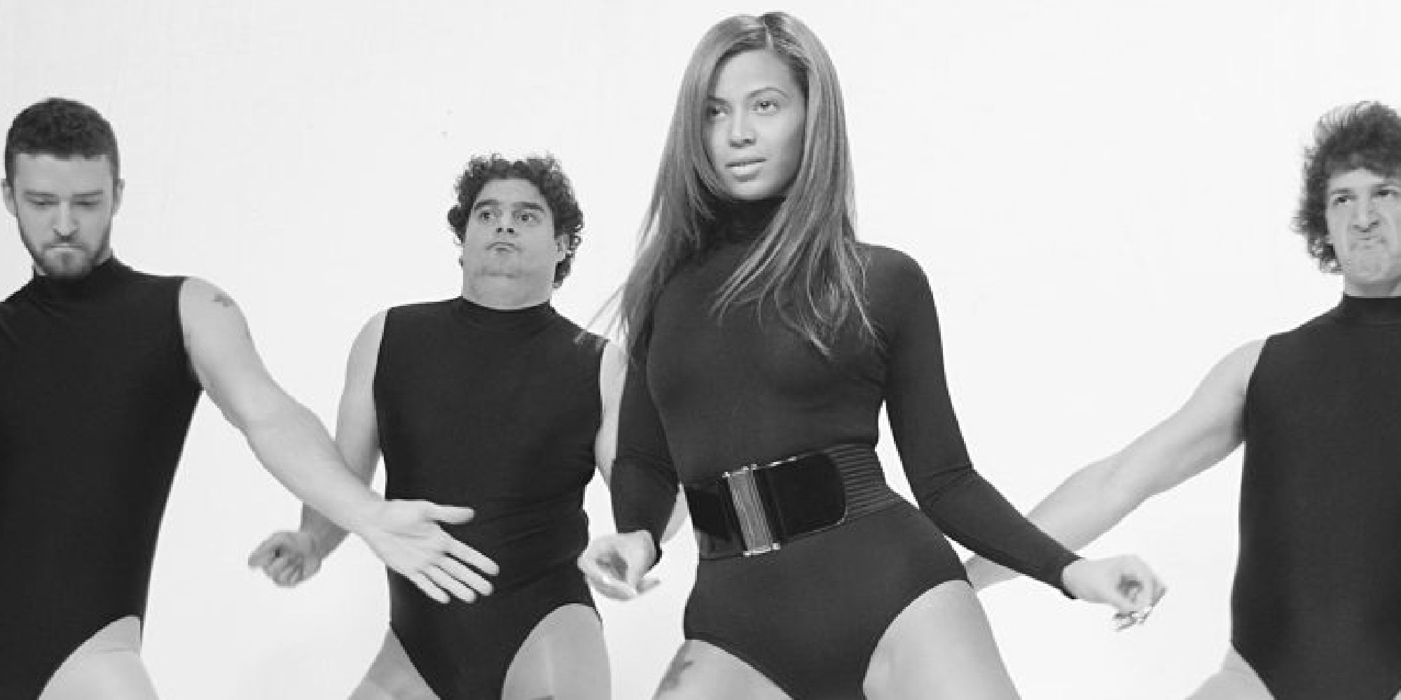 Beyonce in a Single Ladies sketch with Justin Timberlake, Bobby Moynihan, and Andy Samberg