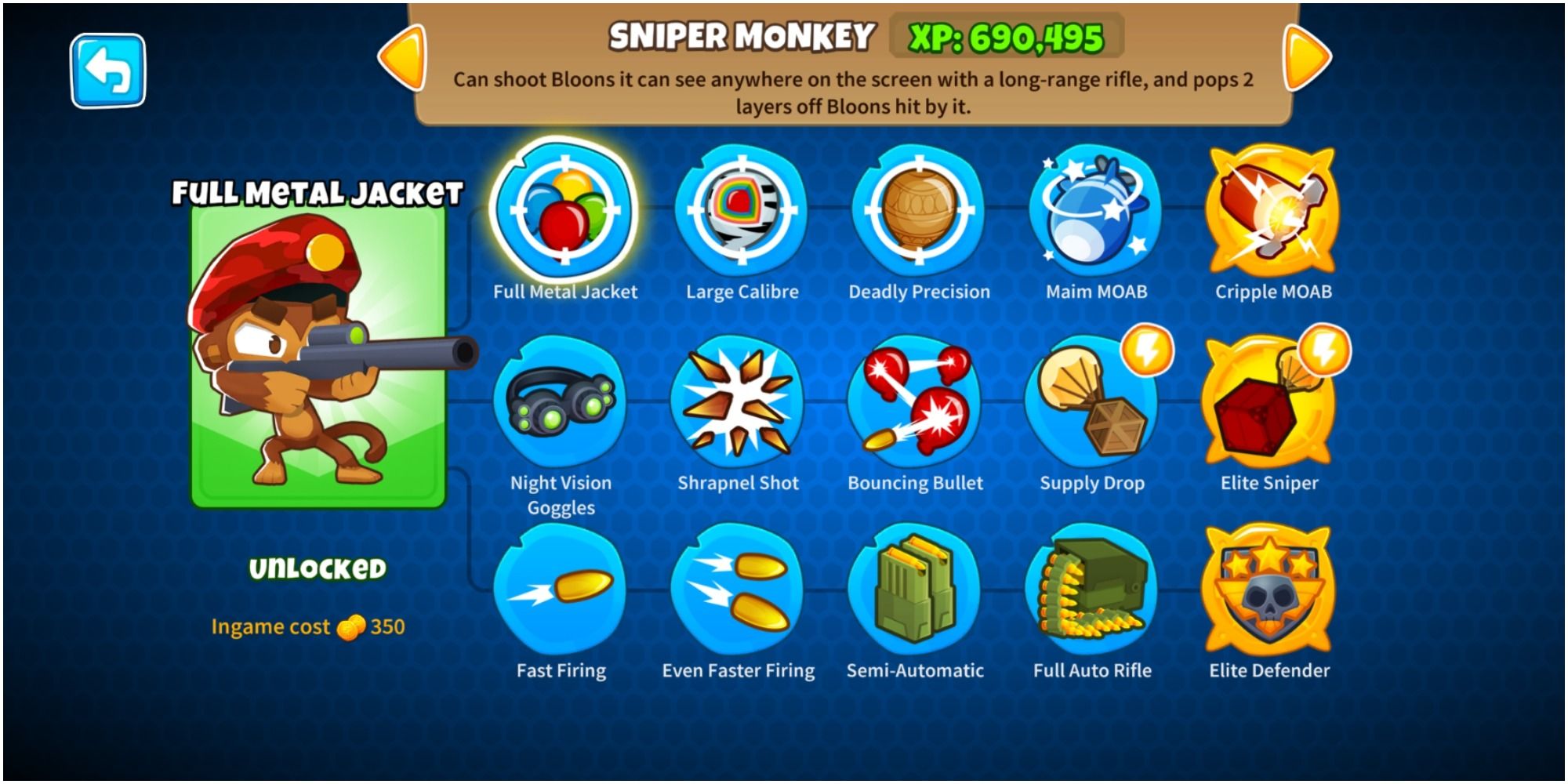 Bloons TD 6 Sniper Monkey Paths
