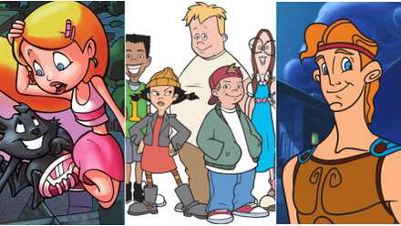 left to right: Sabrina the Animated Series, Recess, and Hercules Animated Series