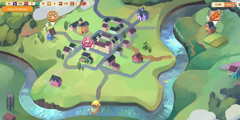 Cat Cafe Manager - The ingame town