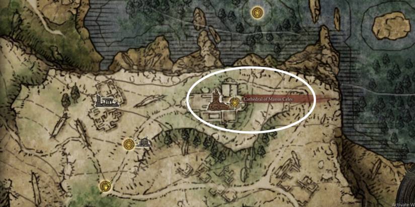 Cathedral of Manus Celes location in elden ring