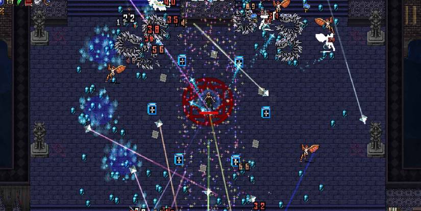 Poppea surviving the Gallo Tower stage in Vampire Survivors