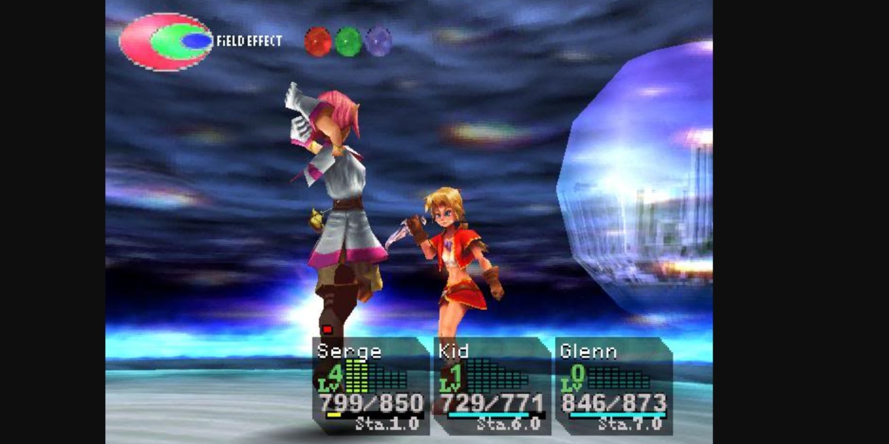 Chrono Cross battle Flea Kid