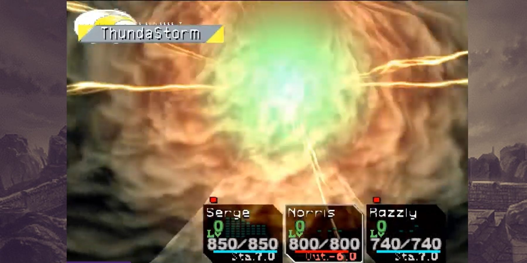 Chrono Cross ThundaStorm Yellow Element