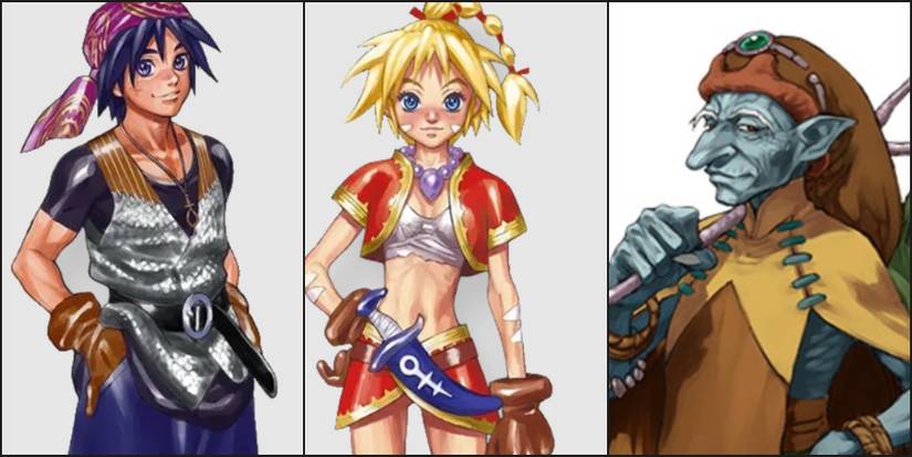 Chrono Cross Serge, Kid, and Sprigg