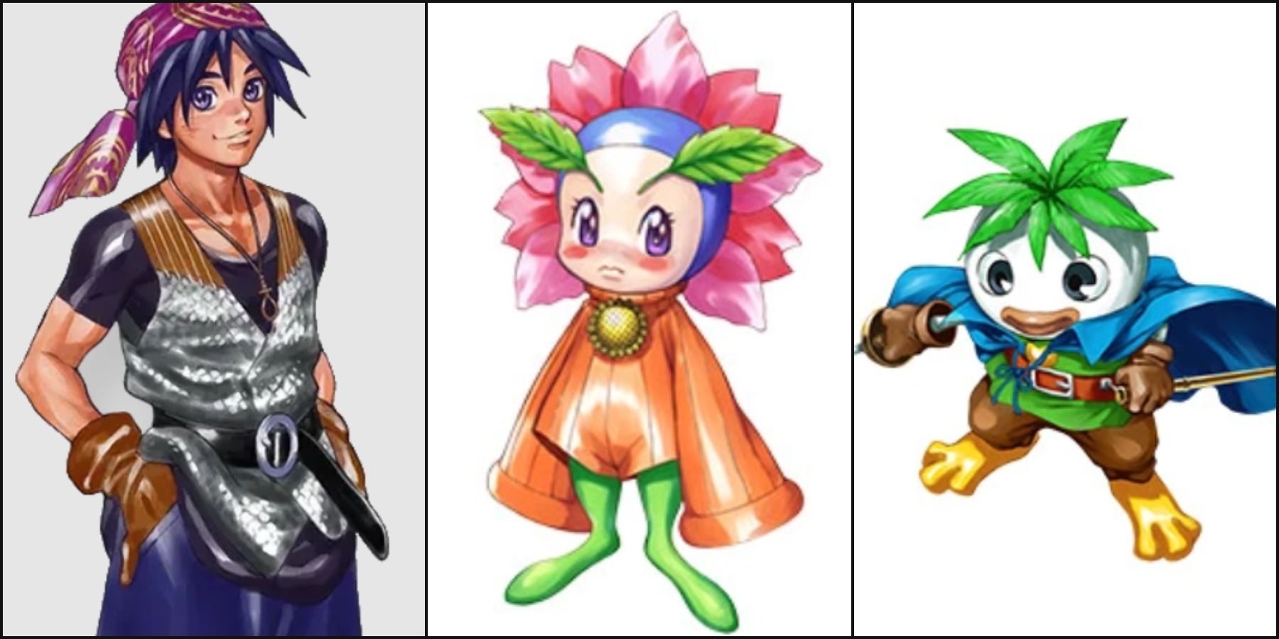 Chrono Cross Serge, NeoFio, and Turnip