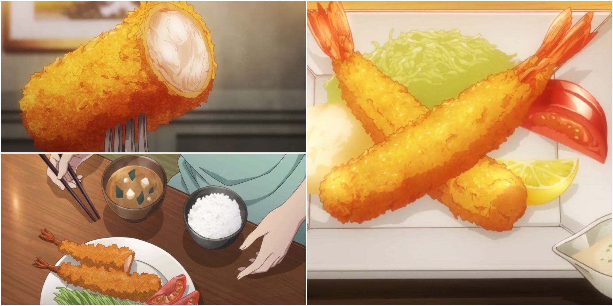Collage of Ebi Fry in various anime series