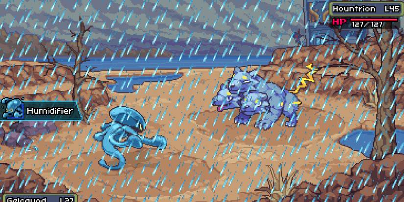 Coromon - Fighting in the rain