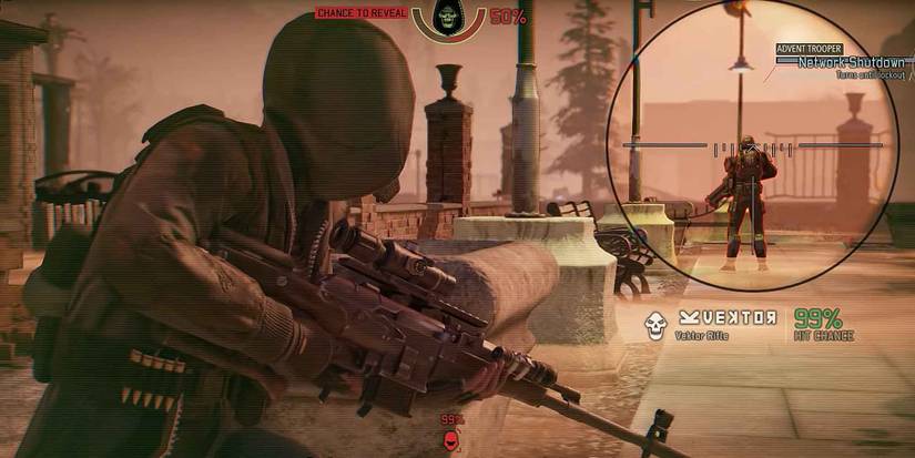 A Reaper about to fire on the enemy in Xcom 2