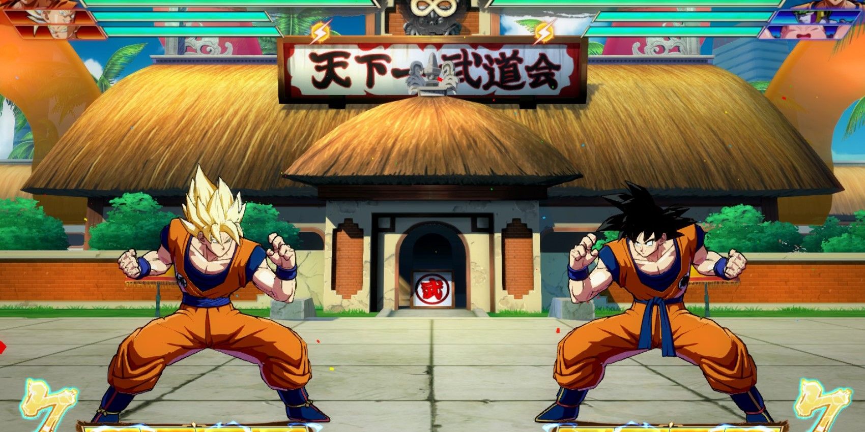 DBFZ SS Goku vs Base Goku