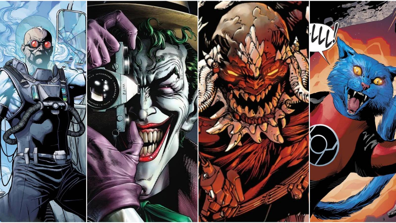 Mr Freeze, Joker, Doomsday, and Dex-Starr