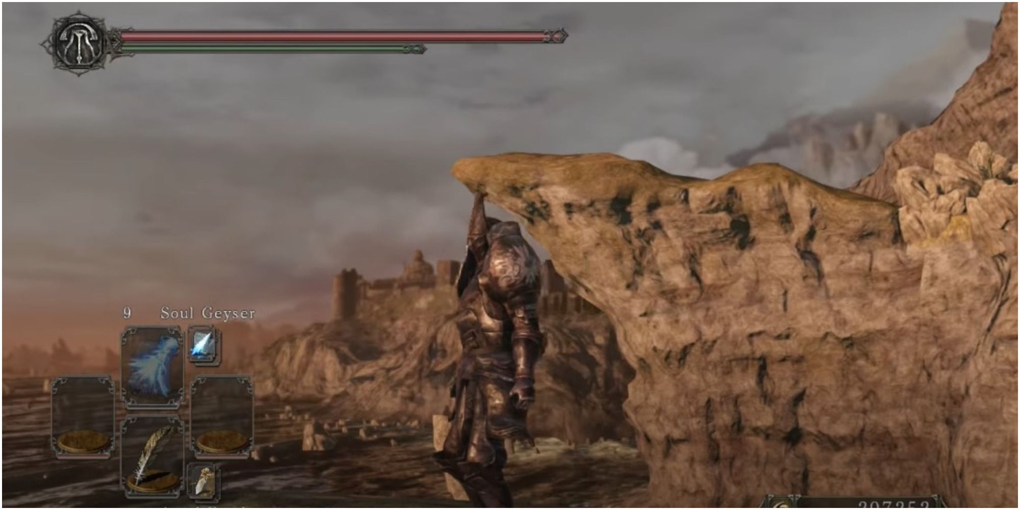 Dark Souls 2 Wearing The Alonne Armor Set By A Cliffside