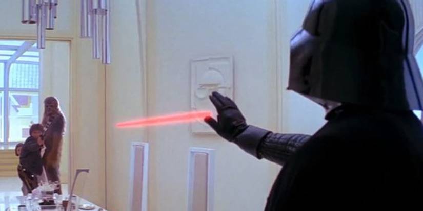 Darth Vader absorbing an attack