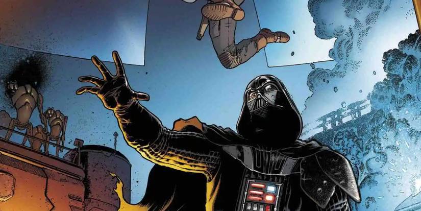 Darth Vader looking at an attacker