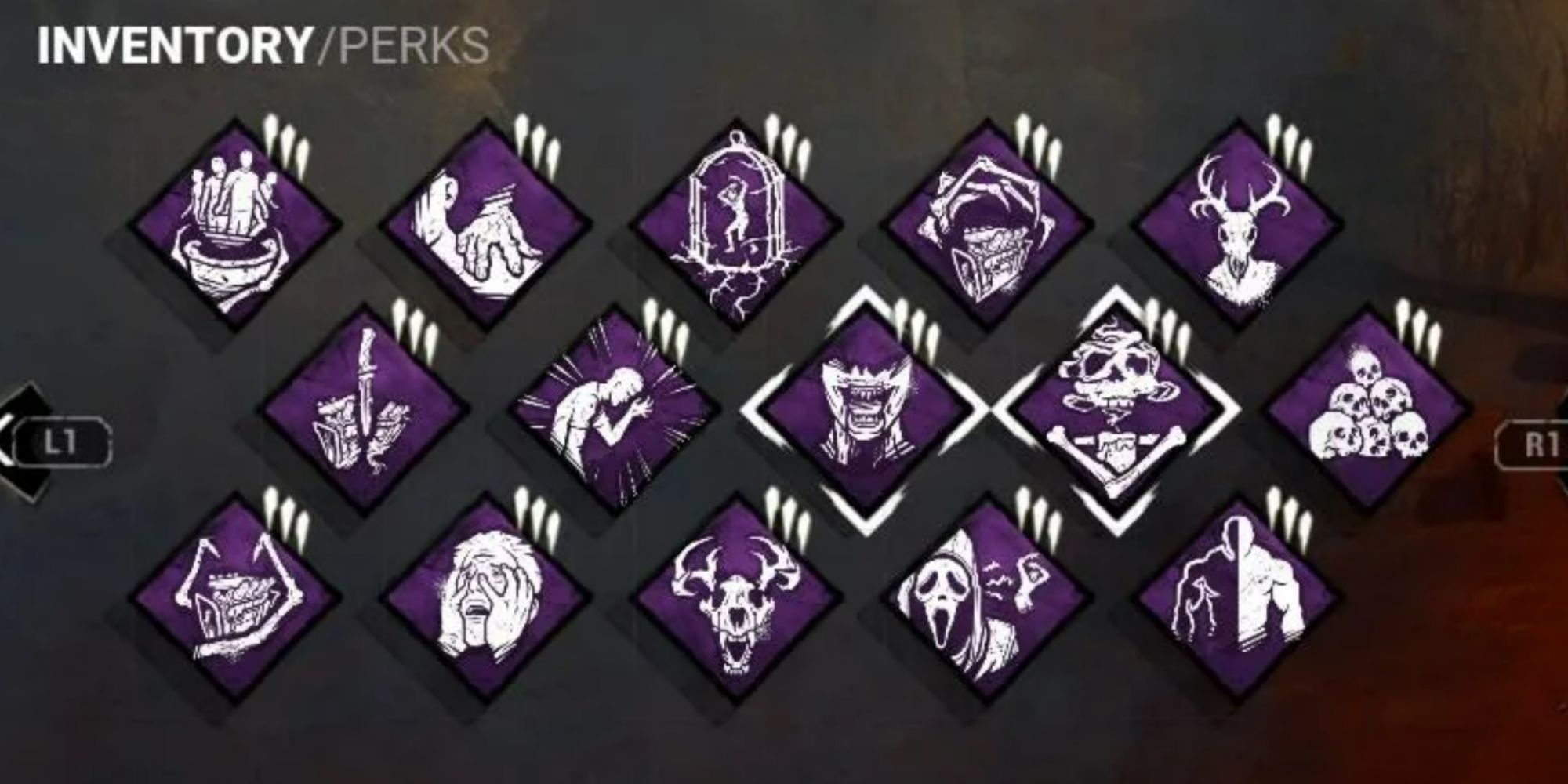 The icons for many of the killer perks in Dead By Daylight