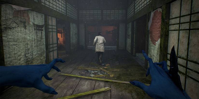 The Spirit in chase with a survivor in Dead By Daylight