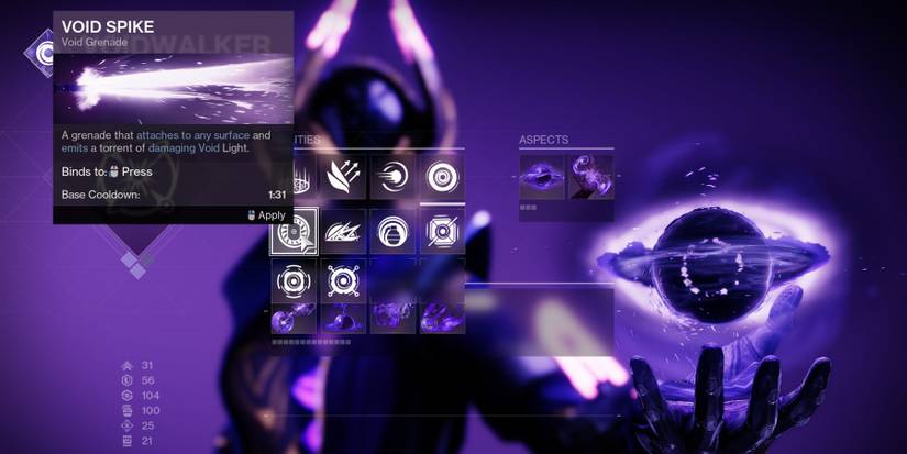 Destiny 2 Warlock Void Spike Grenade