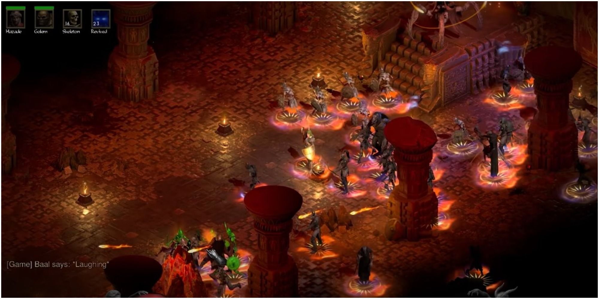 Diablo 2 Resurrected Attacking Baal With A Summoner Necromancer